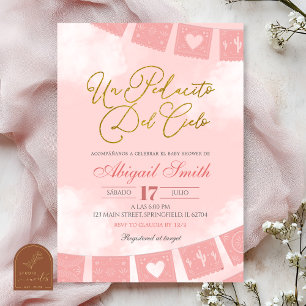 Blush Pink Spanish piece of heaven baby shower Invitation