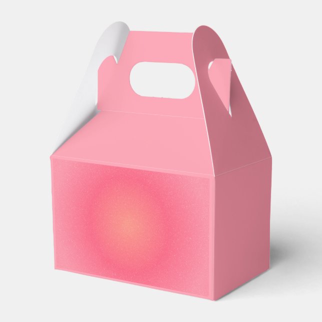 Blush Pink Sparkle Favor Box (Front Side)