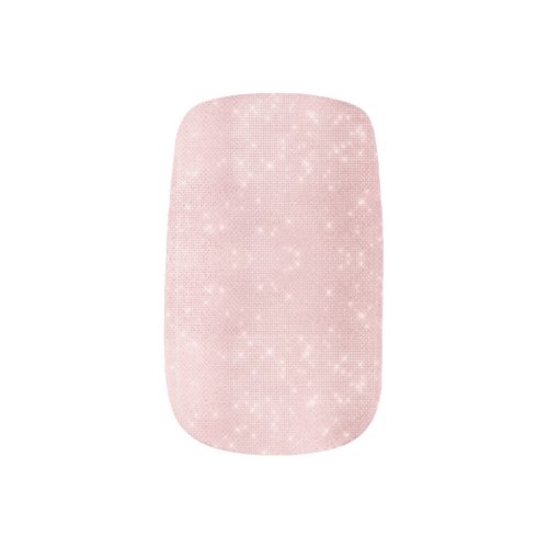 Blush Pink Sparkle Glitter Girly Glam Minx Nail Art