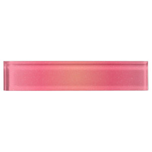 Blush Pink Sparkle Gradient Desk Nameplate
