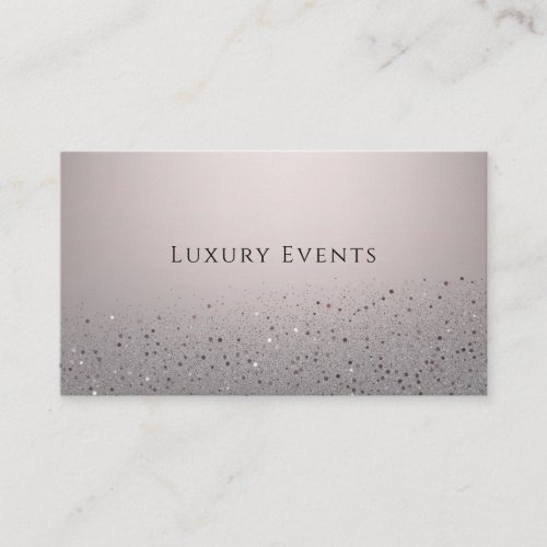 Blush Pink Sparkly Glitter Party Event Planner Business Card