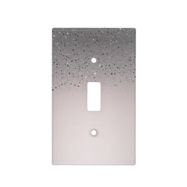 Blush Pink Sparkly Sparkle Glitter Light Switch Cover (Front)