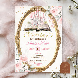 Blush Pink Storybook Baby Shower Invitation