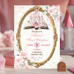 Blush Pink Storybook Princess 1st Birthday  Invitation<br><div class="desc">Blush Pink Storybook Princess 1st Birthday Invitation,  First Chapter Birthday Invite,  Editable Fairytale Kingdom Floral Birthday</div>