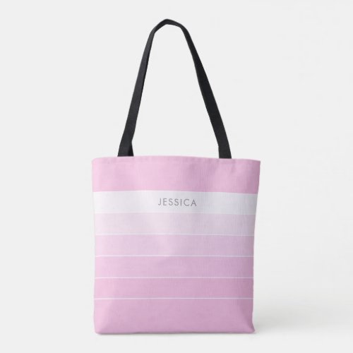 Blush Pink Stripe Chic and Elegant Tote Bag