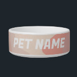Blush Pink Stripes Customized Dog Pet Water Food   Bowl<br><div class="desc">Add your pet's name,  your own text or leave it blank! Check my shop for more designs or let me know if you'd like something custom.</div>