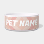 Blush Pink Stripes Customized Dog Pet Water Food  Bowl<br><div class="desc">Add your pet's name,  your own text or leave it blank! Check my shop for more designs or let me know if you'd like something custom.</div>