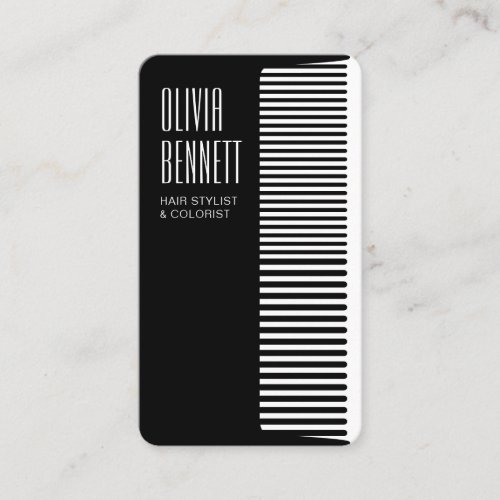 Blush Pink Stylist Hair Comb Colorist Salon Business Card