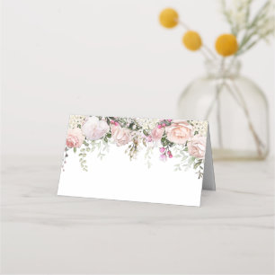Blush Pink Sweetheart Roses Greenery Placecards