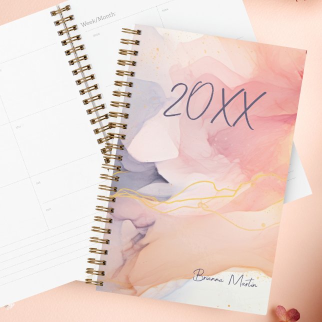 Blush Pink Swirl | Custom Name Women's Planner (Creator Uploaded)