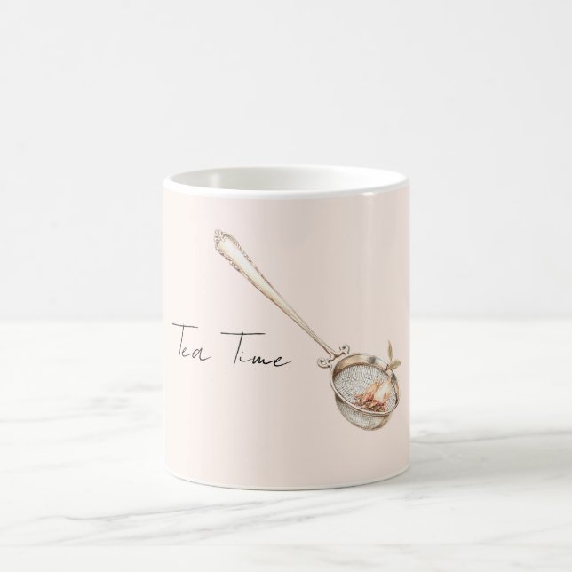 Blush Pink Tea Time Coffee Mug (Center)