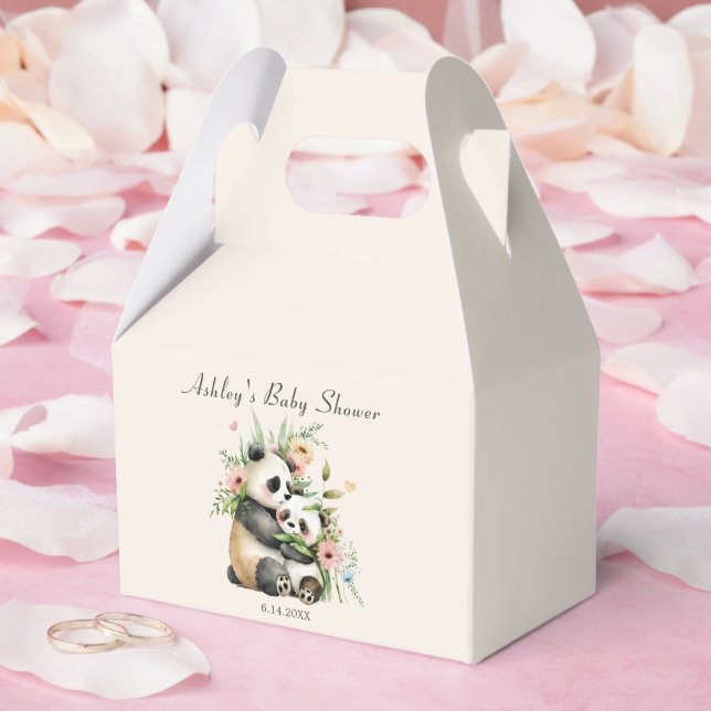 Blush Pink Teddy Bear Baby Girl Shower  Favor Boxes (Wedding)