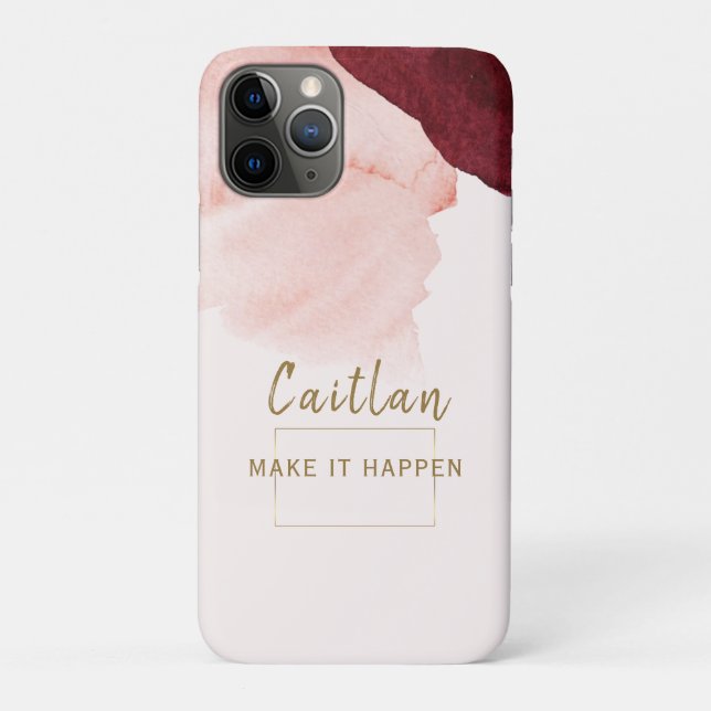 Blush Pink Terra Cotta Abstract Case-Mate iPhone Case (Back)