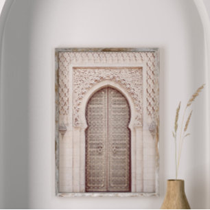 Blush Pink Terracotta Moroccan Arch Wall Art Print