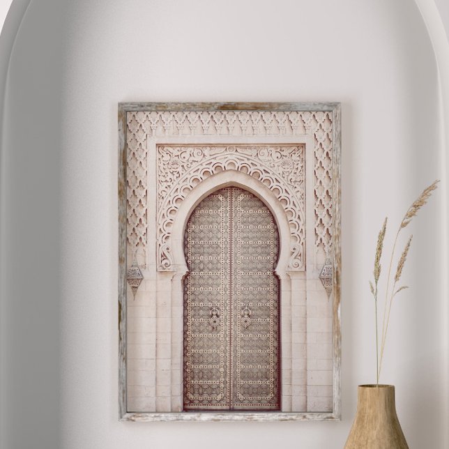 Blush Pink Terracotta Moroccan Arch Wall Art Print (Creator Uploaded)