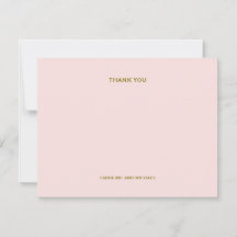 Blush Pink Thank You Note Cards