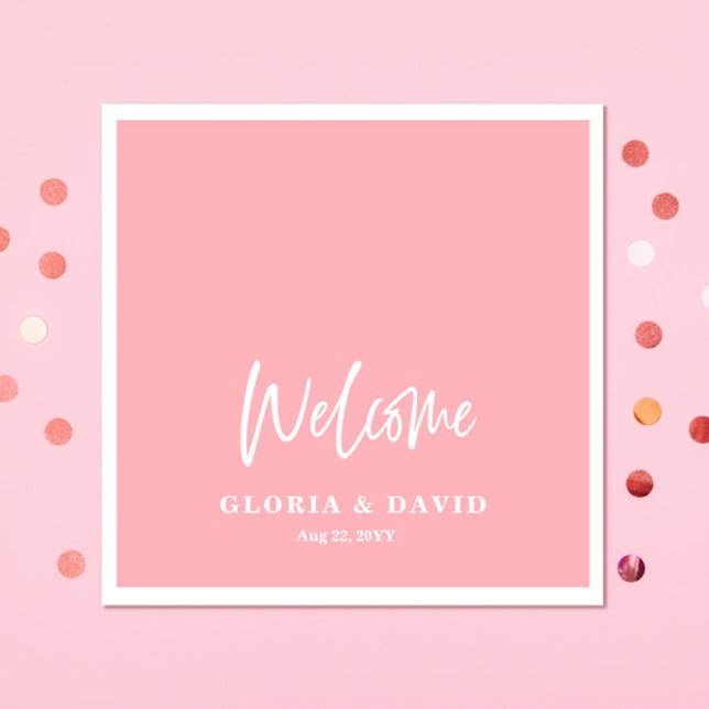 Blush Pink Thank You Wedding  Napkins (Creator Uploaded)