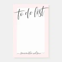 Blank Blush Pink and White Post-it Notes, Zazzle