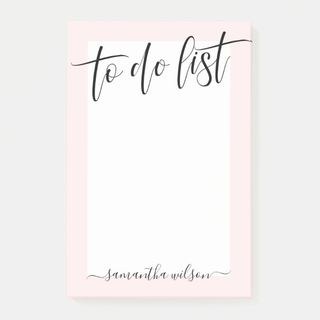 Blush Pink To Do List Post-it Notes (Front)