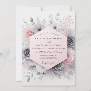 Blush Pink Tranquil Romantic Wedding Invitation