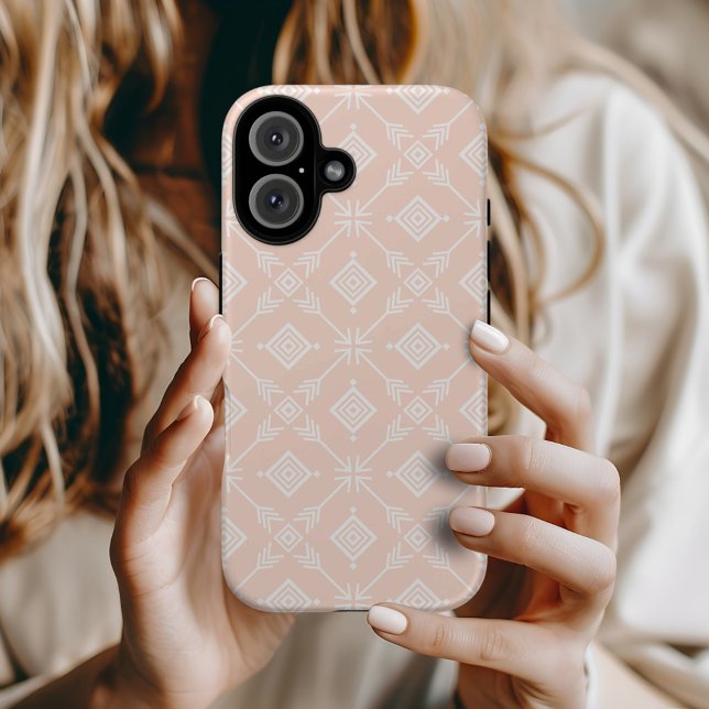 Blush Pink Trendy Arrow Tribal Print Case-Mate iPhone Case (Creator Uploaded)