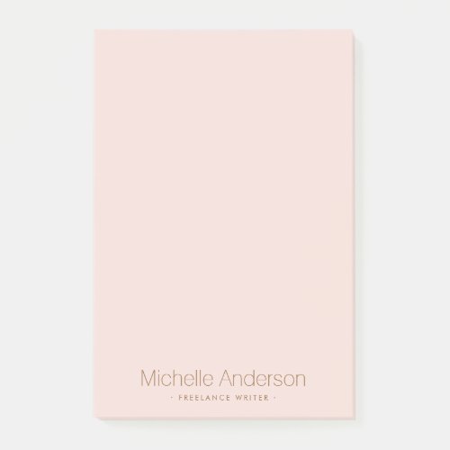 Blush pink trendy minimalist fashion post_it notes