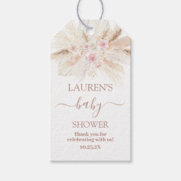  Blush pink Tropical Baby Shower Gift Tag