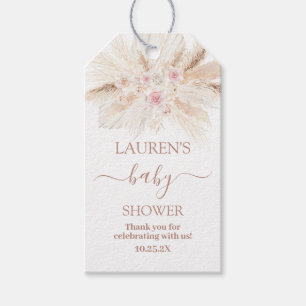 Blush pink Tropical Baby Shower Gift Tag