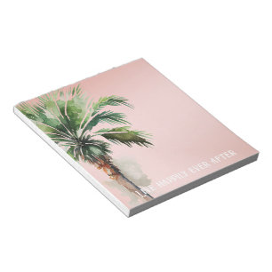 Blush Pink Tropical Palm Tree Notepad