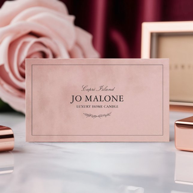 Blush Pink Velvet Texture Elegant Company Business Card (Creator Uploaded)