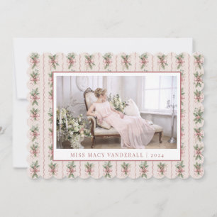 Blush Pink Victorian Christmas Holiday Card