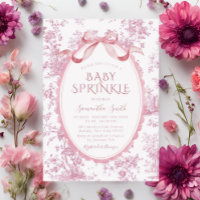 Blush Pink Vintage Chinoiserie Girl Baby Sprinkle
