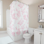 Blush Pink Vintage Roses Elegant Floral Shower Curtain at Zazzle