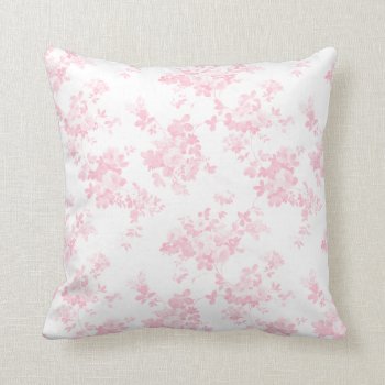 Blush Pink Vintage Roses Elegant Floral Throw Pillow by kicksdesign at Zazzle