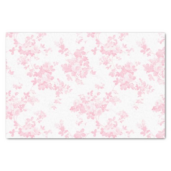 Blush pink vintage roses elegant floral tissue paper