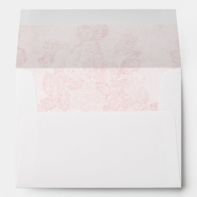 Blush Pink Vintage Roses Envelope (Back (Bottom))