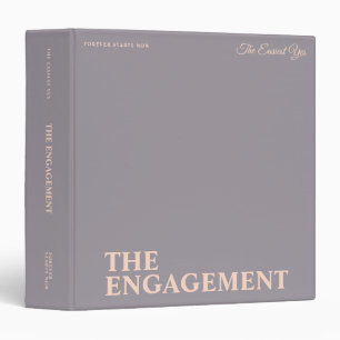 Blush Pink & Violet Elegant Engagement Photo Album 3 Ring Binder
