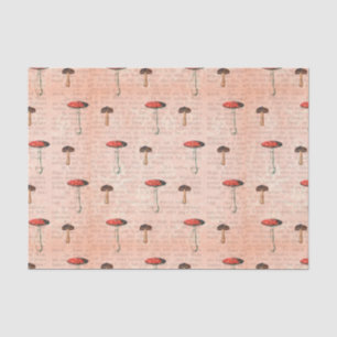 Blush Pink Wash Mushroom With Script  Tissue Paper