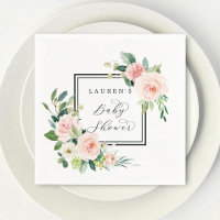Blush Pink Watercolor Bloom Baby Shower