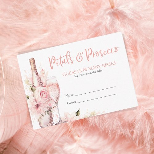 Blush Pink Watercolor Bridal Shower Date Game Enclosure Card