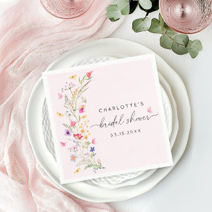 Blush Pink Watercolor Bridal Shower Napkins
