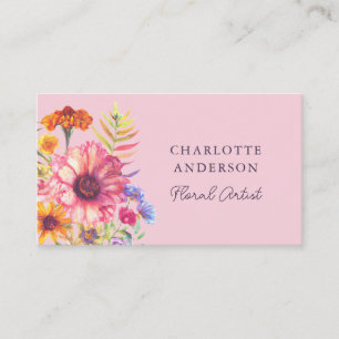 Blush Pink Watercolor   Business Card
