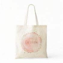 Blush Pink Watercolor Circle Tote Bag Blush Pink Watercolor Circle Tote Bag