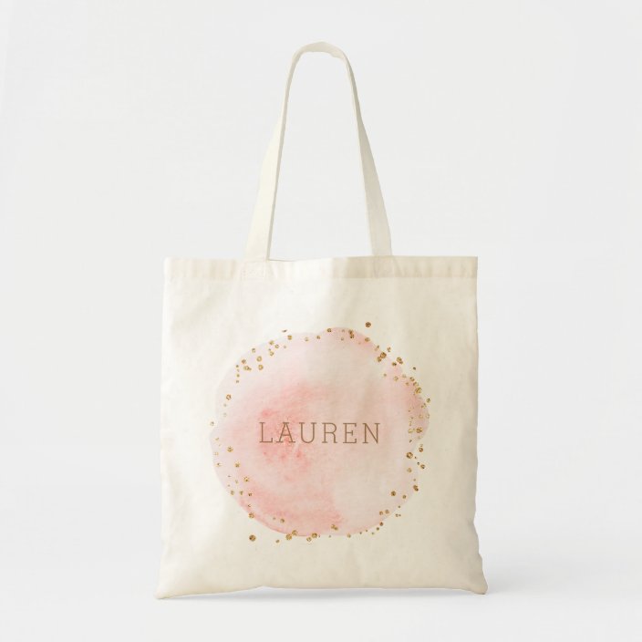 blush pink tote handbag