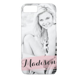 Blush Pink Watercolor Custom Photo Personalized iPhone 8/7 Case