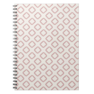 Blush Pink Watercolor Diamond Pattern Minimal Boho Notebook