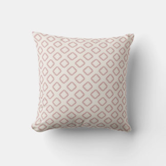 Blush Pink Watercolor Diamond Pattern Minimal Boho Throw Pillow
