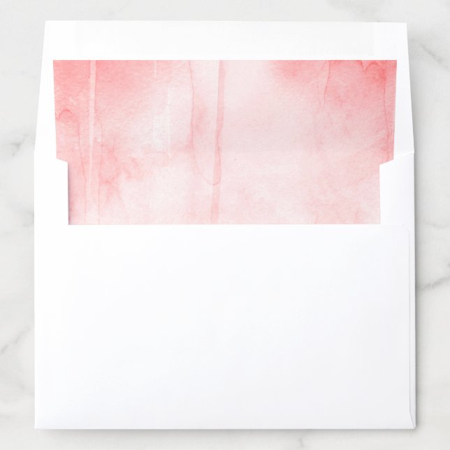 Blush Pink Watercolor Envelope Liner (In Envelope)