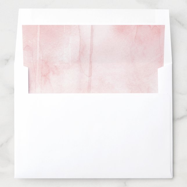Blush Pink Watercolor Envelope Liner (In Envelope)