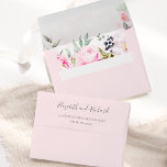 Blush Pink Watercolor Floral Greenery Envelope<br><div class="desc">An elegant floral envelope featuring blush pink watercolor peonies and roses with modern handwritten calligraphy.</div>